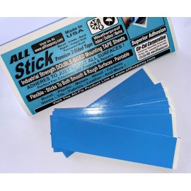 ALL-STICK SUPER STRONG 2-Sided TAPE MOUNTING STRIPS - WALL SIGNS PLAQUES DECORATING - 12PC