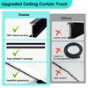 Room Divider Blackout Curtains Flexible Sliding Tracks Sets Ceiling Mounted