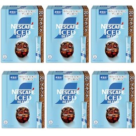 Nescafe Ice Blend Stick Black 20 P x 6 Boxes, Regular Solution Coffee, Individual Packaging