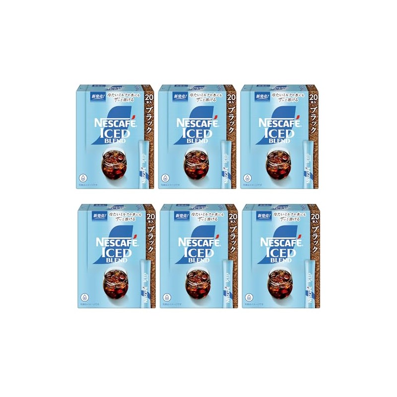 Nescafe Ice Blend Stick Black 20 P x 6 Boxes,