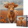 1000pcs Jigsaw Puzzles - Wildflower Yak Scene, Large Paper Puzzle