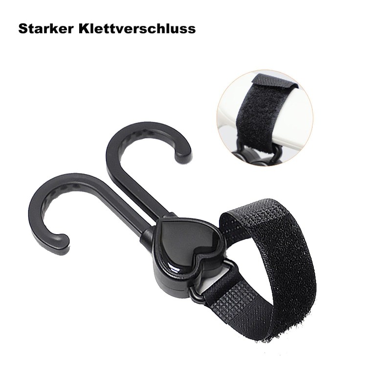 ViWaVee Pram Hook, Heart Shape Velcro Hook Pram for Changing
