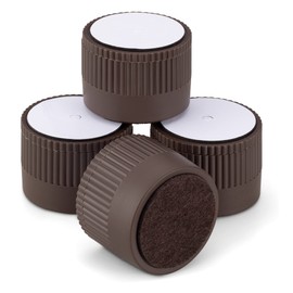 Navaris Adjustable Furniture Risers S - Set of 4 - Leg Extenders For Bed, Chair, Sofa or Desk - Legs Riser w/Non-Slip Pads - Height Range 4.5-6 cm