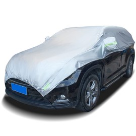 Blueshyhall Car Cover Waterproof All Weather, Half Exterior Cover Outdoor Snow Sun UV Protection, Universal Fit for SUV