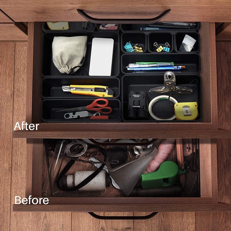 8-Piece Drawer Organiser, Storage Box for Home, Washable Storage Box,