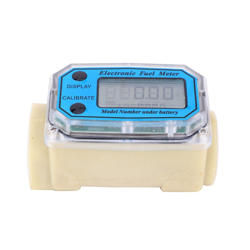 Mini Digital Turbine Flowmeter Diesel Fuel Flow Meter 10‑90L/min 1"