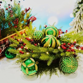 Dohance Christmas Ornaments Set 4ct Christmas Tree Decoration Ornament Balls Decor Baubles for Xmas Trees Decor Holiday Party Wedding Decoration