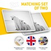 Rectangle Stickers (Set of 2) 10cm - Mum & Cubs