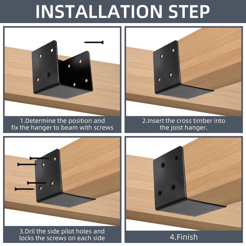 Rasugarlary Deck Railing Brackets Connectors for 4"x4", 4"x6" Railing Wood