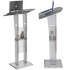GUARDMATE Acrylic Podium Pulpit Stand | Modern Deisgn Portable Classroom
