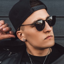 Bandmax Satan Earrings Stainless Steel Baphomet Pentagram / Goat Head / Leviathan Cross Stud Earrings Leviathan Cross Earrings Hanging Earrings Piercing Ear Punk Gothic Jewellery for Men Women, Metal,