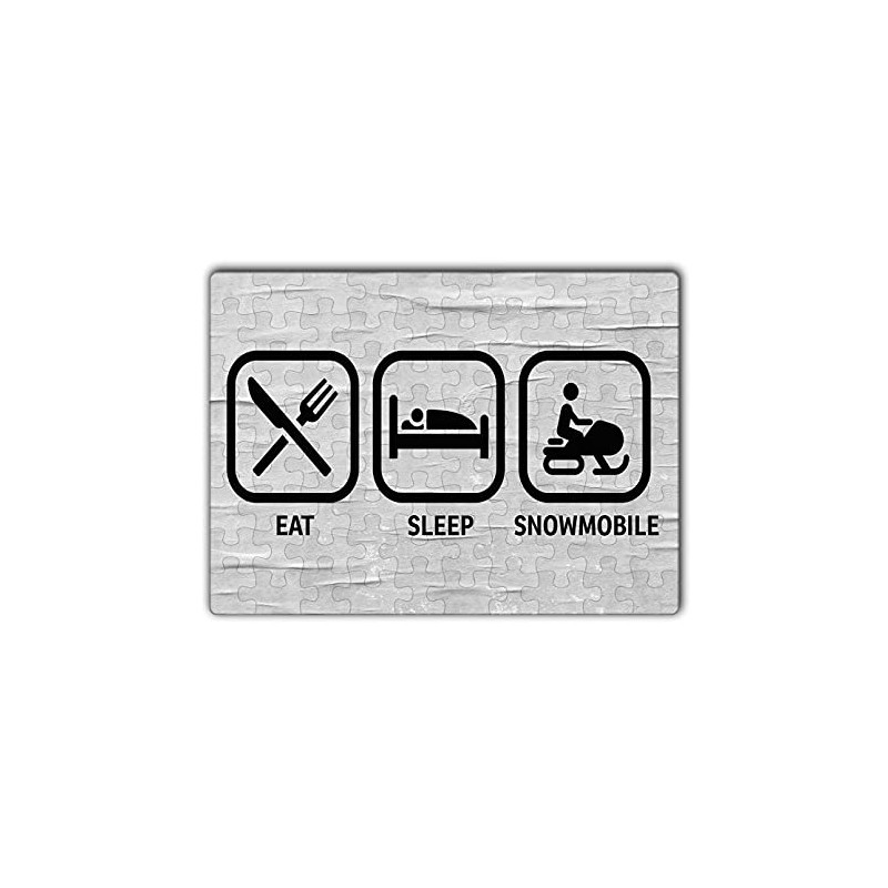 Makoroni - EAT Sleep Snowmobile - Jigsaw Puzzle 80 pcs,