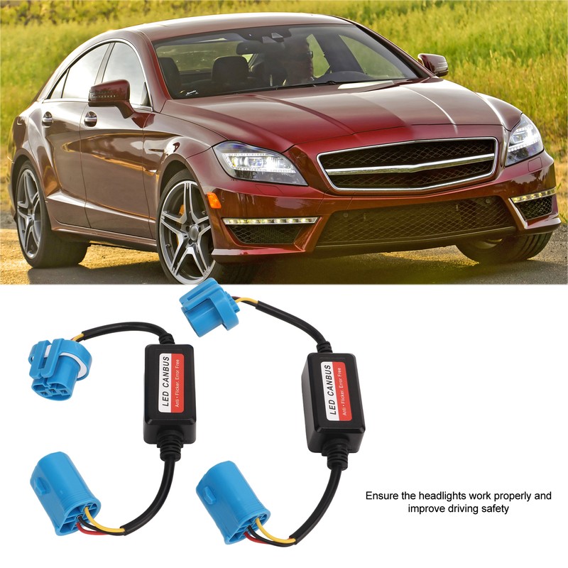 2Pcs Headlight Decoder 9007 HB5 Plug 12V DC Error Anti