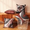 EZVING Burgundy Set of 4 Throw Pillow Covers Modern Abstract