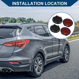 Hihaha Wheel Center Hub Cap/for Car/ABS Plastic Stainless Steel / 4 Pcs Black