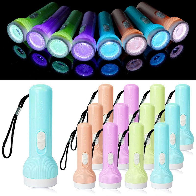 PROLOSO 30 Pcs Mini LED Flashlights with Lanyard Handheld Flashlight