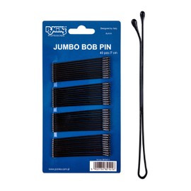 Ponik's 40 x Bobby Pins Metal 7cm - Hair Pins Straight - Black