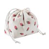 Cute Soft Corduroy Drawstring Makeup Bag with Canvas Lining, Coquette