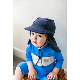 Vaenait Baby 12 Months to 7 Years-Old Children, UV Protection, Hat, 2 Years Old, Sun Shade, Water Play Cap, Kids, Girls, Swim Cap, Red and White Hat, Toddler, Swim Cap, Pool Hat, Flap Cap, Boys, Girls, nvy, 1-3 Years