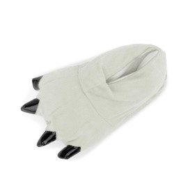 OCHENTA Slippers Unisex Animal Fantasy Plush Slippers Paw Cosplay Grey L(Adult 39-44)