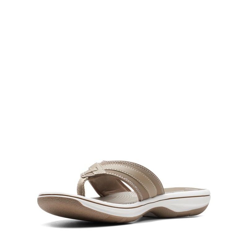 Clarks Clarks Women's Breeze Sea Flip-Flop, Taupe, 6