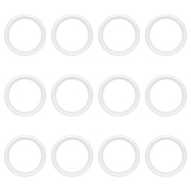 RIXIGOOD 2 Inch Tri Clamp PTFE Gasket for 2" Sanitary Tri-Clamp Fittings TC Polytetrafluoroethylene O-Ring Seal Gaskets 12PCS