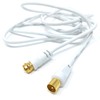 DRUT 2m RF TV Aerial Male to F Type Connector