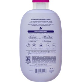 EOS Shea Better - Gel de baño de cachemira, vainilla cachemira, hidratante y nutritivo, fórmula de gel cremoso equilibrado de pH, libre de parabenos ni ftalatos, piel sensible, 16 onzas líquidas.
