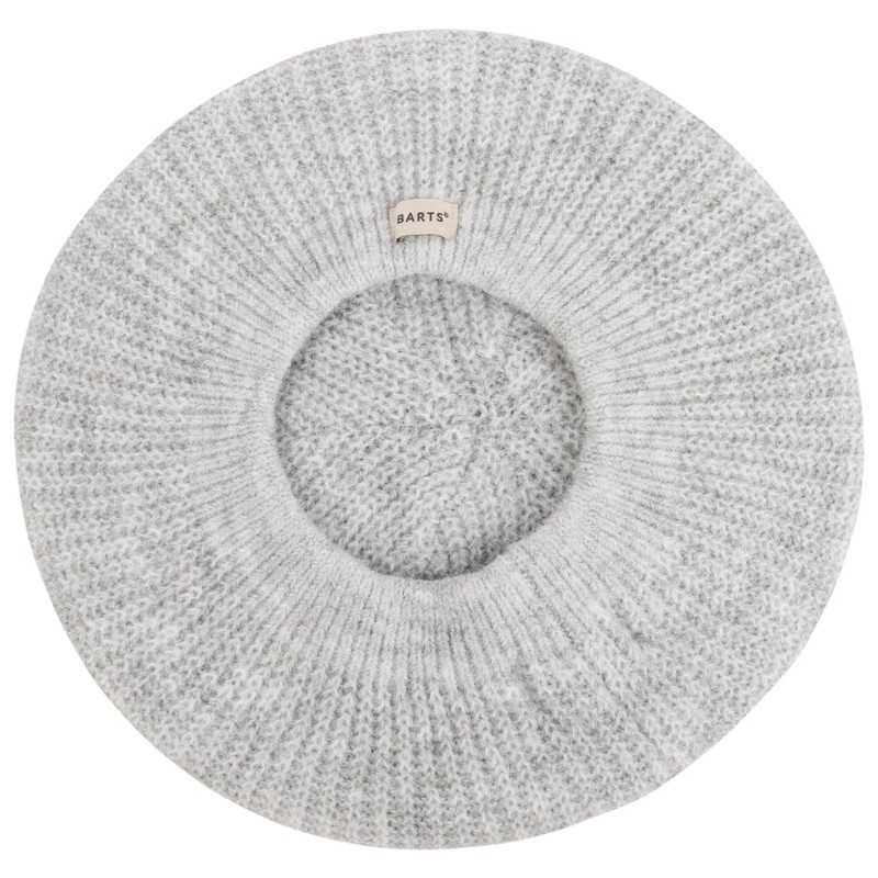 Barts Inaru Beret Knitted Beret Hat, lightgrey