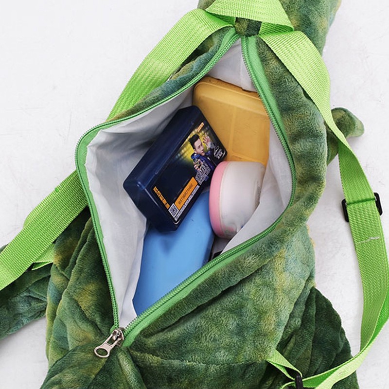 Kids Dinosaur Backpack Cartoon 3D Dinosaur Shape Soft Plush Kids