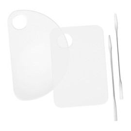 Gatuida 2 Sets Acrylic Makeup Mixing Palette Set Transparent Mixing Trays for Nail Art and Cosmetics for Precise Color Blending