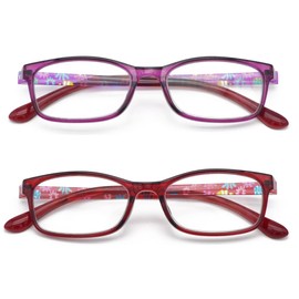 Mcoorn Lightweight Flexible Computer Blue Light Blocking Small Face Reading Glasses for Women +3.00