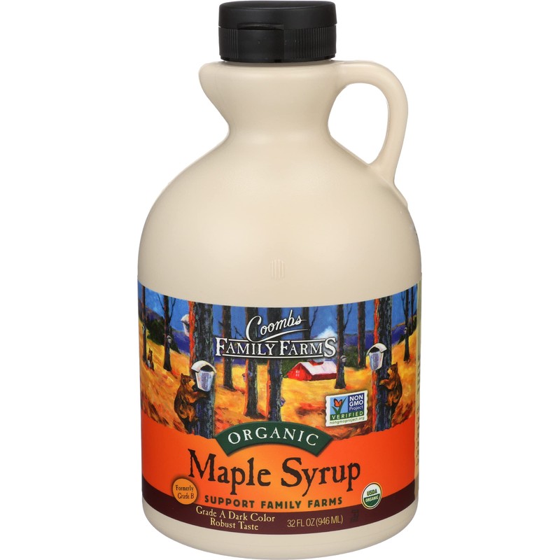 Coombs Family Farms Maple Syrup, Organic, Grade A, Dark Color,