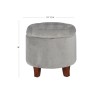 HomePop Round Transitional Wood and Velvet Ottoman with Storage in