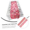 Mikinona 2pcs Elegant Valentine's Day Table Cover Heart Pattern Tablecloth