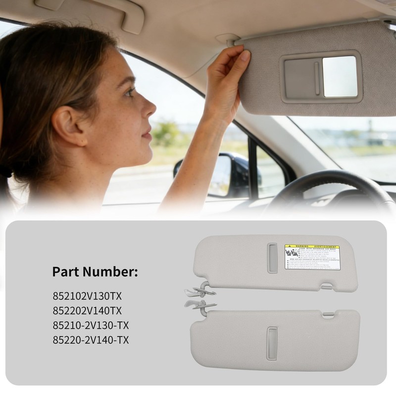 Gray Sun Visor Compatible with Velos TER 2012-2015 852202V140TX