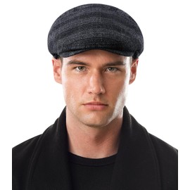 Wantonfy Men's Beret Cap Flat Cap Barret Flat Cap Newsboy Beret Hat, Blue check