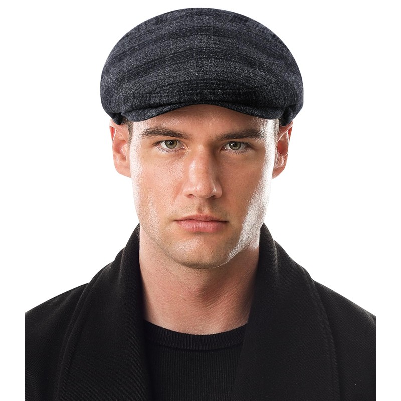 Wantonfy Men's Beret Cap Flat Cap Barret Flat Cap Newsboy