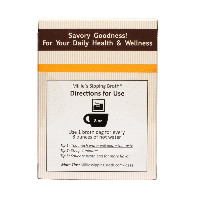 Millie’s Sipping Broth - Vegetable Broth -Natural-Gluten Free-Keto Friendly Spicy