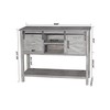 eHemco Farmhouse Console Table with Sliding Barn Doors and Bottom