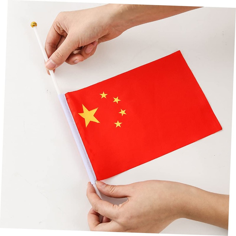 Kisangel 50pcs Handheld Chinese Flags National Flag of China Hand-waved