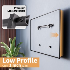 AENTGIU 4-Set Studless TV Wall Mount, Heavy Duty Drywall TV Bracket Hanger for 32-75 inch Flat Screen TVs, No Stud, No Drill, No Anchors, Easy Install with All Hardware Included