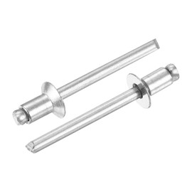 sourcing map 50Pcs 3/16" x 5/16" 304 Stainless Steel Countersunk Blind Rivet, Open-End Type Blind Rivets for DIY, Sheet Metal, Automotive Repairs, Furniture, Boat, and Duct Work (Silver)