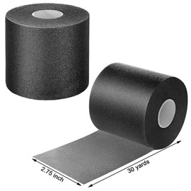 Generic Prewrap Athletic Tape Set of 4, Black Pre Wrap Bandage Pre Wrap Sports Tape for Ankle Knee Wirsts Wrap Perfect for Sports Hockey Grip Tape