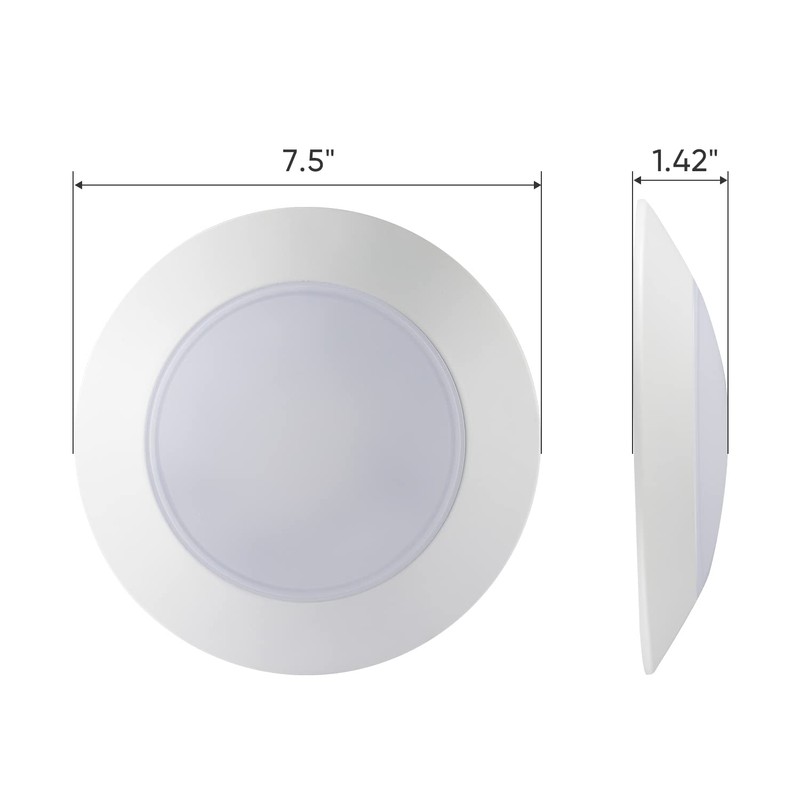 GREENLUX 7.5" Flush Mount Led Disk Light,2700/3000/3500/4000/5000K Adjustable Surface Mount