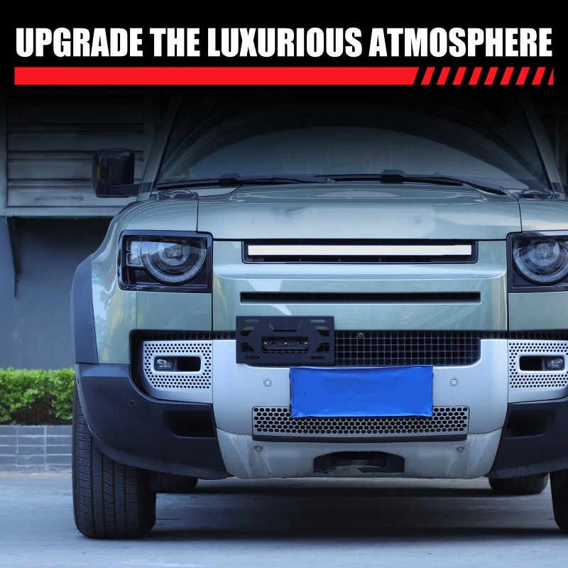 dreamcar2022 Aluminum Bumper Tow Hook License Plate Mount Bracket For