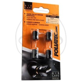 FOLIATEC FT32907 AIRCAPS Crystal Hexagon Anodised Aluminium Valve Caps, Silver, Pack of 4