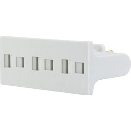 GE 3-Outlet Extender, Grounded Wall Tap, 2-Prong, Polarized, Multiple Plug Swivel, Wall Hugger, Power Splitter, Cruise Essentials, Use for Home Office School Dorm, UL Listed, White, 54185