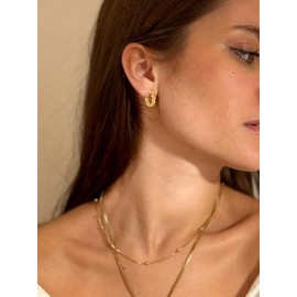 wynn's Hoop Earrings Silver 925 Celtic - Silver/Gold/Rose Gold/Black Celtic Knot Hoop Earrings Medium Size 14 mm - Celtic Jewellery for Men and Women, Silver