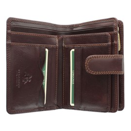 Visconti Monza Collection Venice Women's Purse Leather Vegetable Tanned with RFID Protection MZ11, brown, Antique